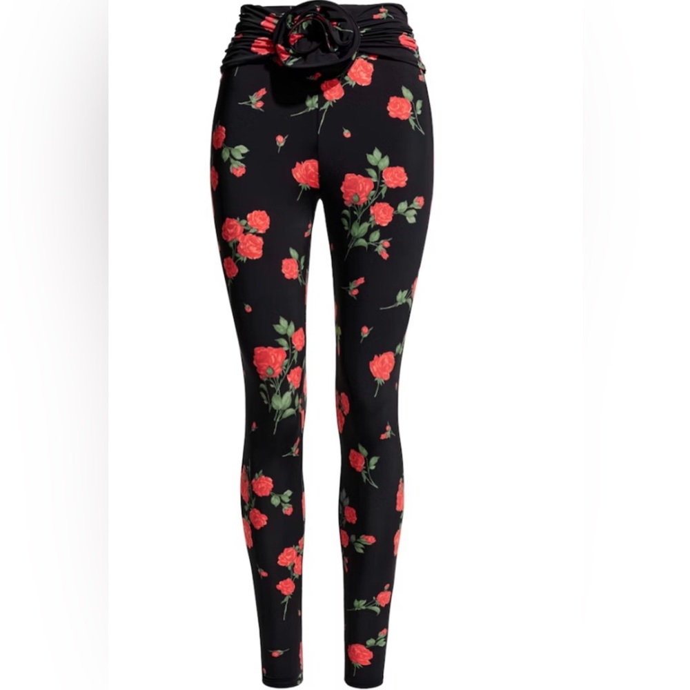 MAGDA BUTRYM X H&M Leggings With Rose Appliqué Size L
